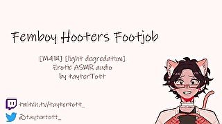 Femboy Hooters Footjob  [yaoi asmr] [m4m] Erotic ASMR Audio