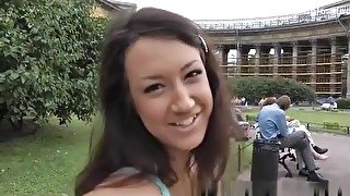 Nasty blowjob in a public place