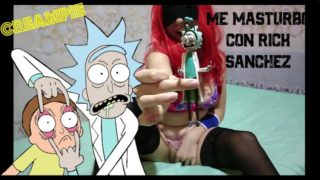 TRAILER - Peliroja Se MASTURBA Con Figura De Rick&Morty Luego Hace Burbujas Con El SEMEN En Su Ano 