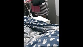 Slutty Maid caught fucking with the Boss into step mom room