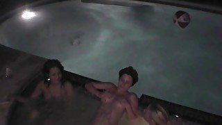 Real Girls Smoking and Being Slutty in Hot Tub