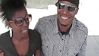 Slim ebony chick gets her groove on by Ebenezer