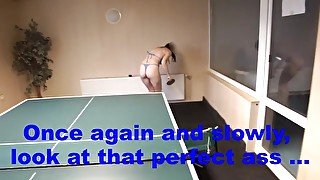 Table tennis POV with sexy woman - great ass at 1:20 and Matrix abilities at 1:56