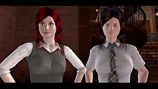 Harry Potter Animated 3D Sex - Quiet night at the library