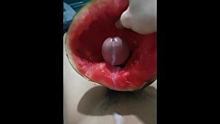 Watermelon Jerk Off ASMR (Part 3 CUMSHOT)