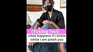 what happens if I tickle while I am pinch you♡ #shorts