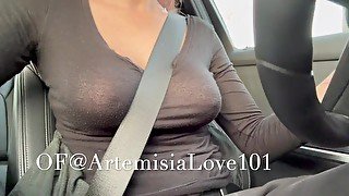 Artemisia Love car ride with her big tits and nipples OF@ArtemisiaLove101