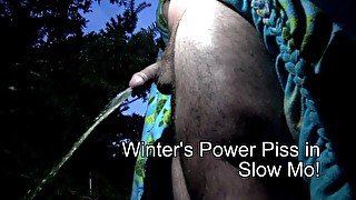 Winter Power Piss Outside