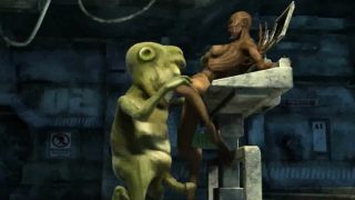 3D cartoon alien babe getting her pussy licked and fucked