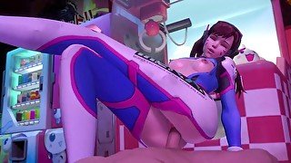 D.Va Riding Big Cock