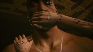 Cyberpunk 2077. Quick sex with a muscular cop. River is a good lover!