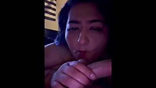 SSBBW LATINA WIFEY SLOPPY DEEPTHROAT SWALLOWS CUM