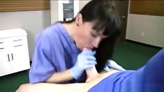 Mature Nurse Sucks His Younger Cock