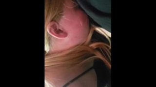 Blonde deep throat fiance's cock