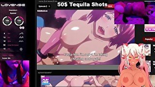 LEWD VTUBER CUMS WHILE WATCHING HENTAI WITH A BUTT PLUG AND LUSH IN HER!!! ll FANSLY : MIZZPEACHY