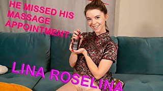 Lina Roselina And Lina S - Massage Client - Solo Amateur Striptease Oil And Masturbation