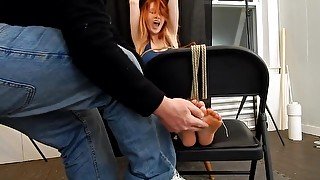 Kim is chair tickled