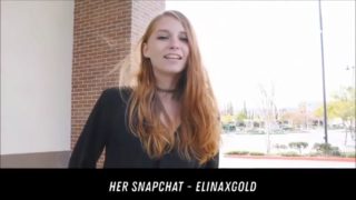 Redhead upskirt outdoor play her snapchat elinaxgold