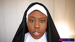 Black Demon Nun Slurps Cock For Cum Summoning Ritual - Sex Movies Featuring Asia Drake