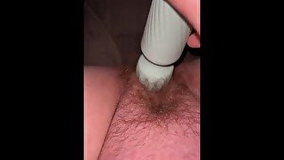 Sexy Redhead with Big Tits & Ass playing with her vibrator on tight wet pussy