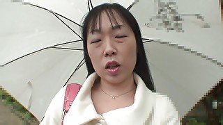 Hairy milf asian gets picked up and vibrated