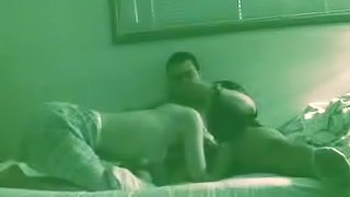 Sexy chick is riding on her bf's hard dick