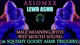 (LEWD ASMR) Heavy Male Moaning With Mouth Sounds (And Wet Squishy ASMR Triggers) - JOI