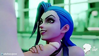 Jinx Playing Cock Cumming in mouth (TheCount) [League of Legends]