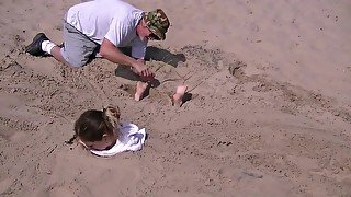 Buried To Sand And Tickled