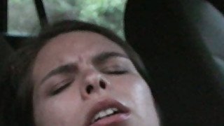 Zuzinka masturbates until orgasm in the car