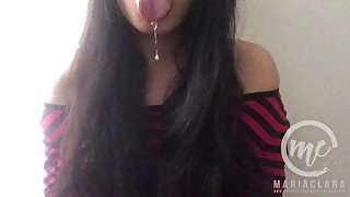 Requested Video: Maria Clara Eating Chocolates - Tongue Fetish And Food Porn