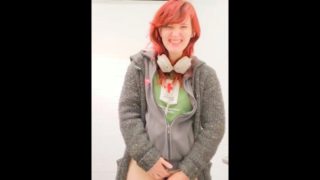 Fiery Red haired MILF masturbating and edging in the public work bathrooms!