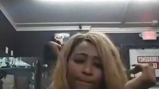 Stripper on Facebook Live in changing rooms