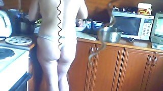 wife in the kitchen