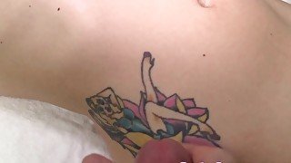 Sexy POV Touching and Rubbing Her Tattoo then Cumming all over it