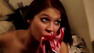 Cum in her mouth 4