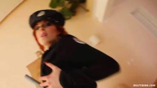 Redhead milf's fucked by big cocks in a threesome