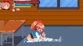 Lewd City Girls [Hentai pixel game] mixed sex facial blowjob while face siting