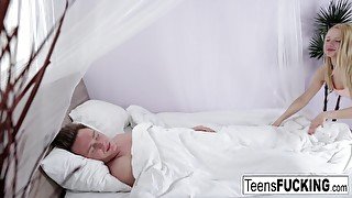 Sweet teen 18+ Angel Rides Cock For A Creampie - TeensFucking