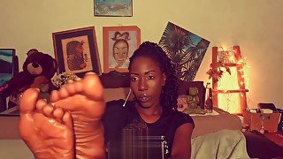 Sexy Ebony Feet Rubbing ASMR