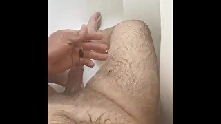 Shower quickie cumming all over myself