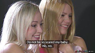 Erotic lesbian sex between horny Sofie and her amateur friend