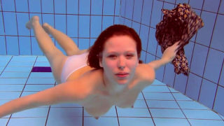 Matrosova hot ginger pussy in the pool