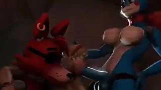 Five nights at Freddy's futanari sex with girl and Foxy p2