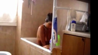 Young women shower