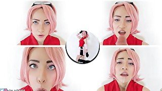 Sakura Haruno Ahegao Blowjob V.2 (NARUTO COSPLAY)