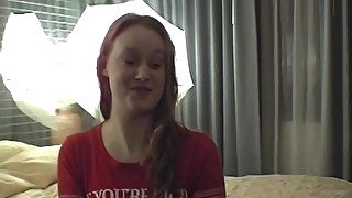 perky ginger spinner doing porn casting after winning wet tshirt contest cedar rapids iowa