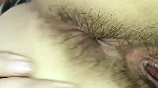 risika's big hairy asshole farting close up