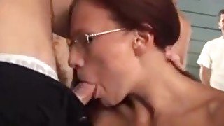 Massive creampie gangbang