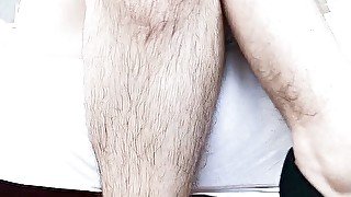 Lotioning my hairy legs